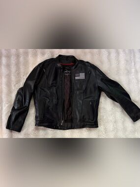 Leather King Black XL Zip out liner leather jacket